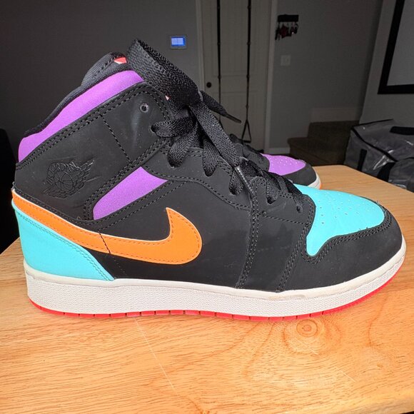 Jordan 1 "Candy" sneakers | multi / colorful | sz 7Y fits women 8.5 | GUC - Picture 6 of 10